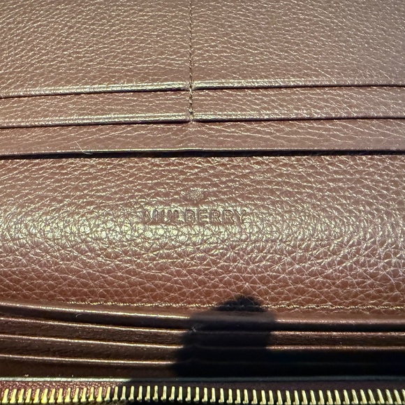 🍷 Mulberry Continental Tree Small Classic Wallet – Oxblood Grained Leather 🍷 - Picture 7 of 11